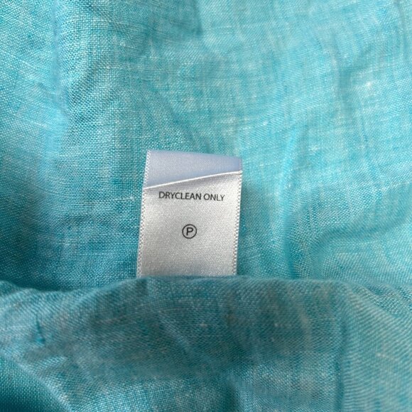 Roberta Roller Rabbit Womens Blue Linen Blouse Sz Medium Button-Down Long Sleeve - Picture 5 of 9